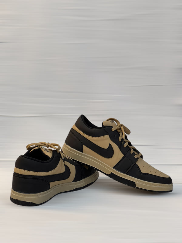 NIKE Classic Black & Beige Streetwear Sneakers